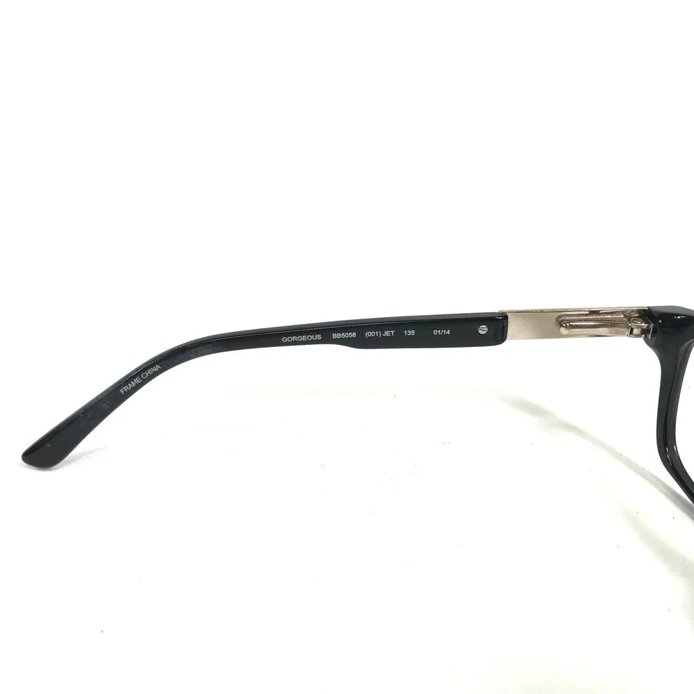 Bebe Eyeglasses Frames GORGEOUS BB5058 001 JET Brown Gold Square 52-16-135